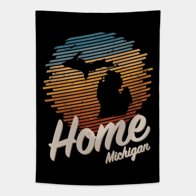 Vintage Michigan Home Tapestry by Ostakos