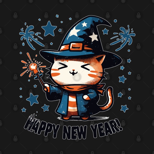 Happy New Year Cat by TomFrontierArt