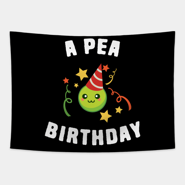 Funny Birthday Food Peas Pun Tapestry by Shirts That Bangs