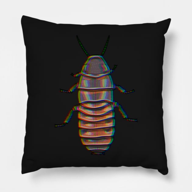 Chromatic madagascar hissing cockroach (Gromphadorhina portentosa) Pillow by Artbychb