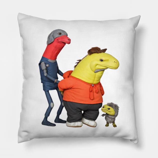 smiling friends charlie Pillow by fanidi