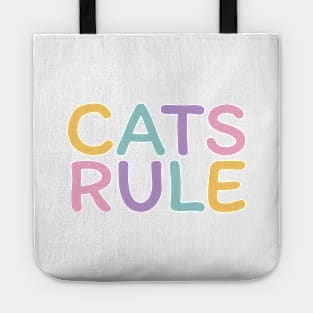 Cats Rule Colorful Tote