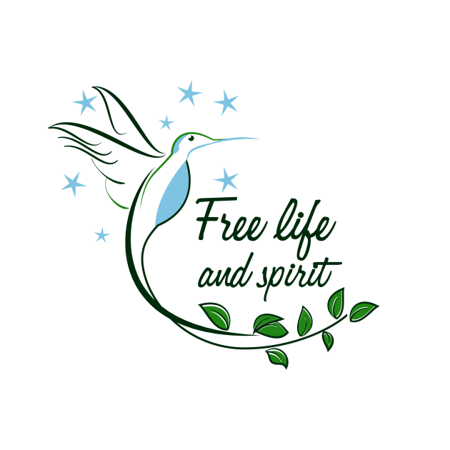 Hummingbird Free Life and Spirit Freedom Quote by oknoki