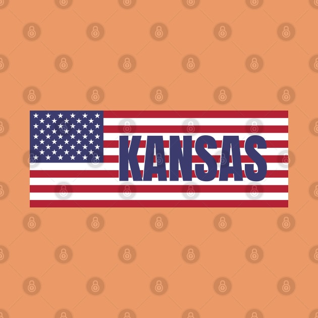 Kansas State in American Flag by aybe7elf