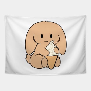 Tan Bunny Ice Cream Tapestry