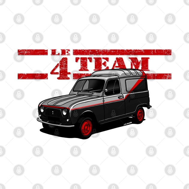 The classic French 4 Team van by jaagdesign