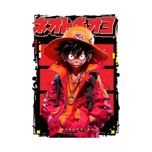 MUGIWARA MONKEY D. LUFFY | One Piece Anime Manga Pop Culture | PROUD OTAKU T-Shirt