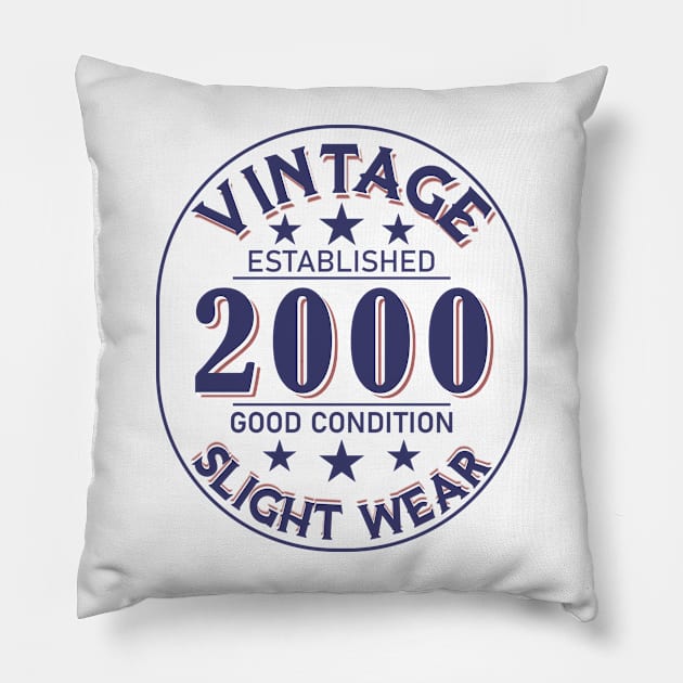 Established 2000 Good Condition Slight Wear Pillow by Stacy Peters Art