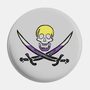 Nonbinary Pirate Pride Pin