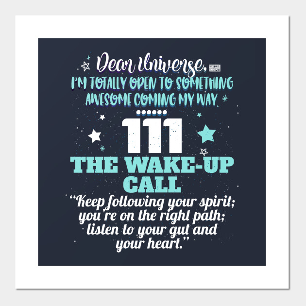 111 Wake Up Call Universe Repeating Number Meaning 111 Angel Numbers Cartel E Impresion Artistica Teepublic Mx