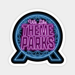 We Like Theme Parks Icon Magnet