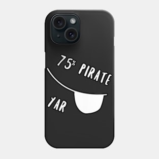 75% pirate - white Phone Case