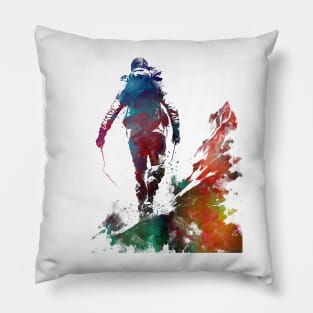 Mountaineer climbing sport art #mountaineer #climbing #sport Pillow