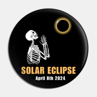 Solar Eclipse Skeleton April 8th 2024 Pin