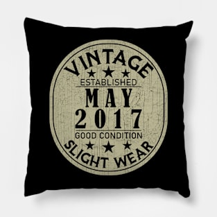 Vintage Established May 2017 - Good Condition Slight Wear Pillow