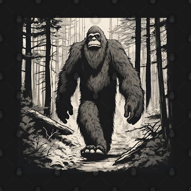 Legends Unveiled: Bigfoot's Stroll by Abeer Ahmad