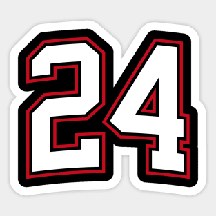 24 number Sticker for Sale by HanakiArt