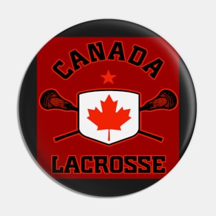 Canada lacrosse red background Pin