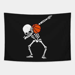 Halloween Dabbing Skeleton BASKETBALL T-Shirt Skeleton Dab Tapestry