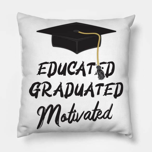 Doctorate Graduated Degree Doctor Hat Promotion Pillow by Foxxy Merch