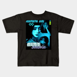 Aesthetic Girl Kids T-Shirts for Sale