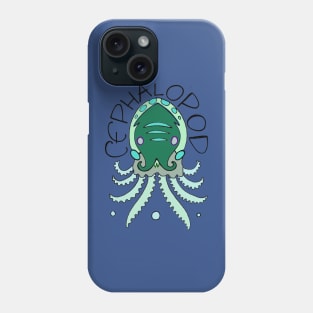 cephalopod in greens and blue Phone Case