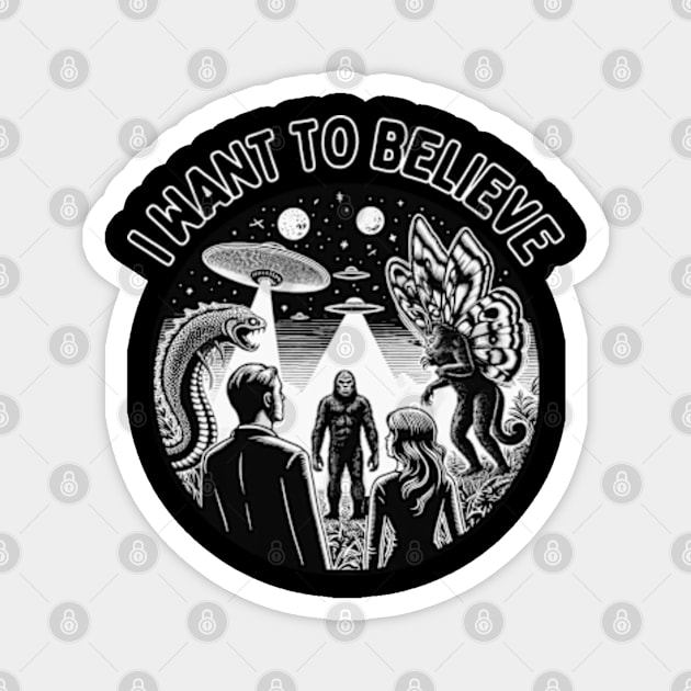 I Want To Believe! Magnet by Desert Owl Designs