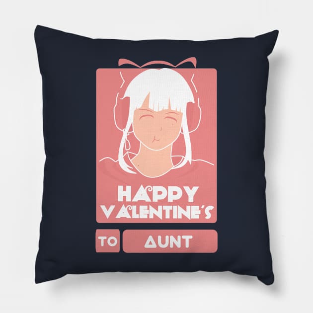 Girls in Happy Valentines Day to Aunt Pillow by AchioSHan