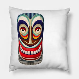 Watercolor tribal mask Pillow