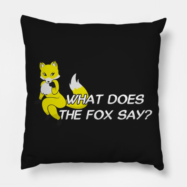 What does the fox say? - Yellow Pillow by Brony Designs