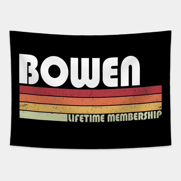 BOWEN Lifetime Membership Family Name Tapestry by Salimkaxdew