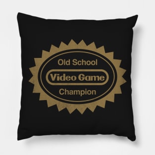 Old School Champ Gold Seal Pillow