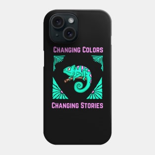 Changing colors Changing Stories - retro chameleons Phone Case