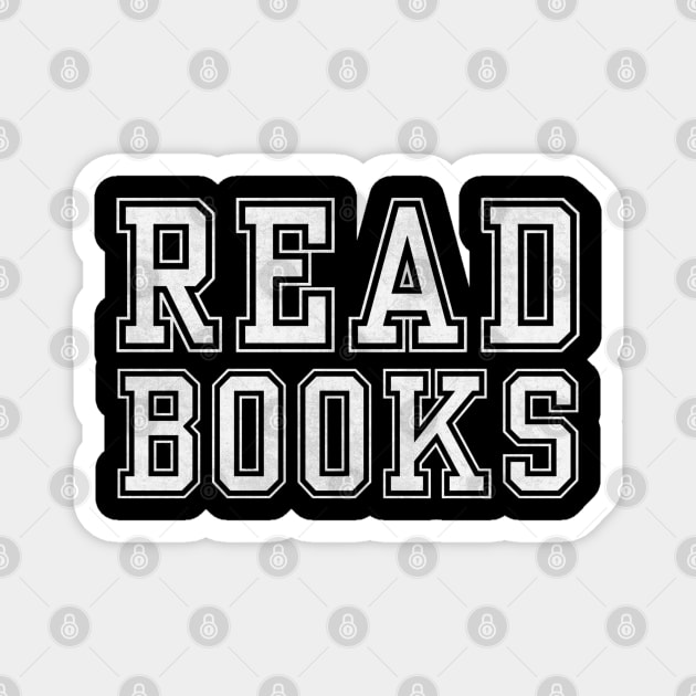 Read Books – Vintage Varsity Lettering Magnet by Stylecombinator