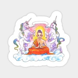 Buddha Unicorn Crest Magnet