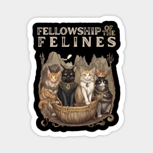 Fellowship of the Felines - Lord of the Rings Magnet