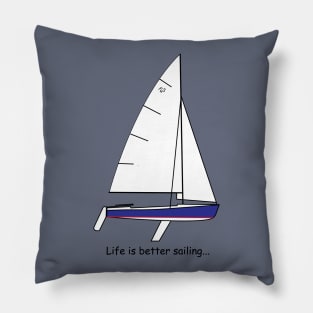 Flying Scot sailboat - Life is better sailing... Pillow