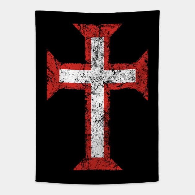 Order of Christ Cross-Templar-Portugal-Distressed Tapestry by StabbedHeart