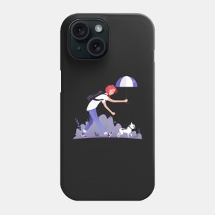 Girl with dog Phone Case