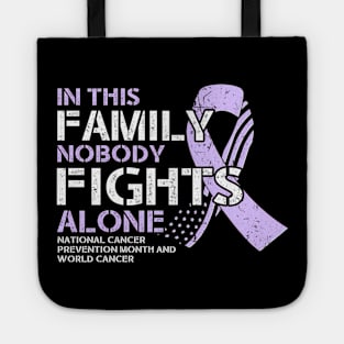 National Cancer Prevention Month and World Cancer  USA Flag Tote