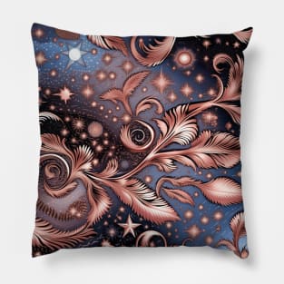 Other Worldly Designs- nebulas, stars, galaxies, planets with feathers Pillow