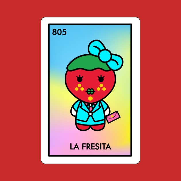 La Fresita Loteria Card by migitos