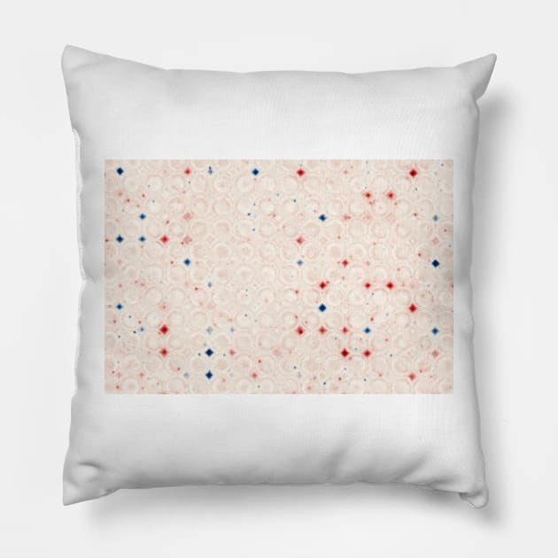 Red, white and blue star pattern Pillow by pinkal