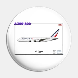 Airbus A380-800 - Air France (Art Print) Pin