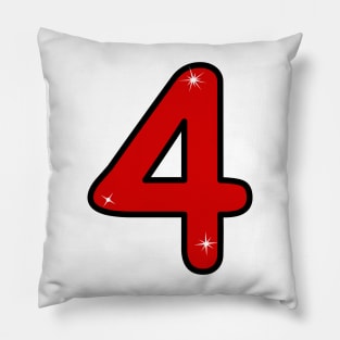 fourth, four, number four, 4 years, 4 year old, number 4,  Numeral 4,  4rd birthday gift, 4rd birthday design, anniversary, birthday, anniversary, date, Pillow