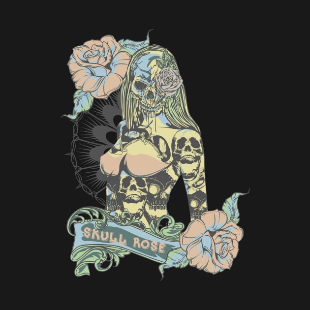 Skull Rose by gblackid