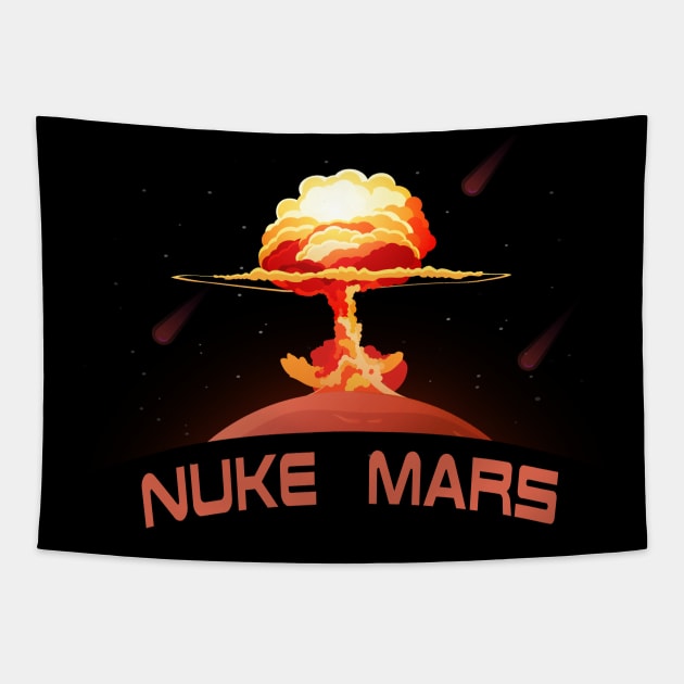 Nuke Mars Tapestry by Cosmo Gazoo