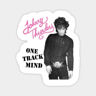 Johnny Thunders- One Track Mind on a white ringspun Magnet