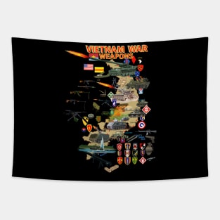 Map - Vietnam Units -with Wpns - Equipment Tapestry