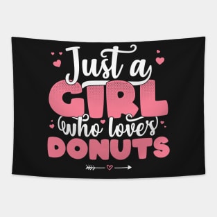 Just A Girl Who Loves donuts - Cute donut lover gift graphic Tapestry